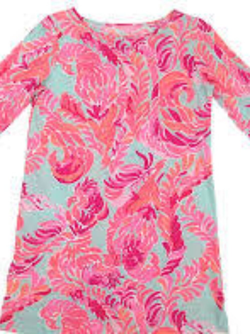 Vibrant Pink and Blue Patterned Dress